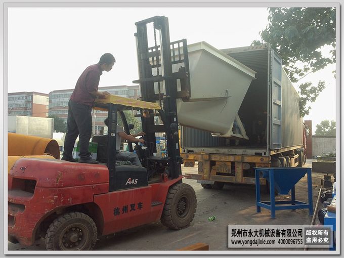 出口馬來(lái)西亞干粉砂漿成套設(shè)備裝車(chē)發(fā)貨